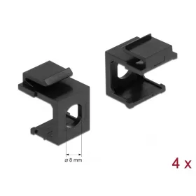   Delock Keystone fekete borító 8,0 mm-es lyukkal, 4 db. (86810)