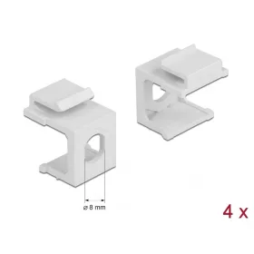   Delock Keystone fehér borító 8,0 mm-es lyukkal, 4 db. (86819)