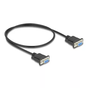   Delock D-Sub9-es, RS-232 soros kábel, anya-anya, 0,5 m (86822)