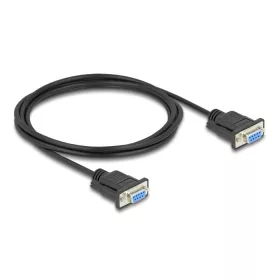   Delock D-Sub9-es, RS-232 soros kábel, anya-anya, 2 m (86824)