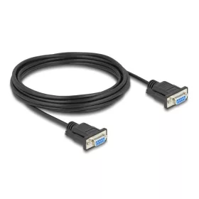   Delock D-Sub9-es, RS-232 soros kábel, anya-anya, 5 m (86826)