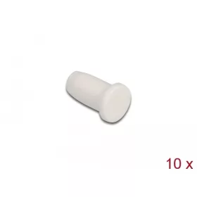   Delock Porvédő tető száloptika csatlakozóhoz, 1,25 mm-es kupakkal 10 db. Fehér (86846)