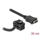 Delock Keystone modul, HDMI-csatlakozóhüvely 110  > HDMI-csatlakozóhüvely, kábellel fekete