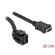 Delock Keystone modul, HDMI-csatlakozóhüvely 250  > HDMI-csatlakozóhüvely, kábellel fekete (86854)