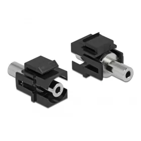   Delock Keystone Module sztereo jack anya 3,5 mm 3 tűs - sztereo jack anya 3,5 mm 3 tűs, fekete (86859)