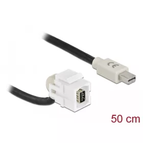   Delock Keystone modul, mini DisplayPort-csatlakozóhüvely 110  > mini DisplayPort-csatlakozódugó, káb (86860)
