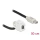 Delock Keystone modul, mini DisplayPort-csatlakozóhüvely 110  > mini DisplayPort-csatlakozódugó, káb (86860)