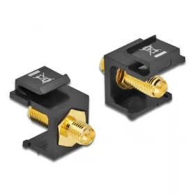   Delock Keystone modul, RP-SMA-csatlakozóhüvely > RP-SMA-csatlakozóhüvely, fekete (86865)