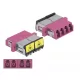Delock LC optikai szálas csatlakozó Párosító lézervédő zárral / borítással Quad anya - LC Quad anya, (86906)
