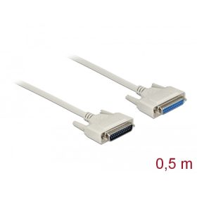 Delock D-Sub 25-ös soros kábel, dugó-hüvely, 0,5 m