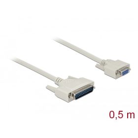   Delock Soros kábel, D-Sub 25 dugó hím D-Sub 9 hüvely, 0,5 m (86909)