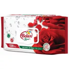 BELUX nedves törlőkendő rózsa (ROSE) 120 db flip top