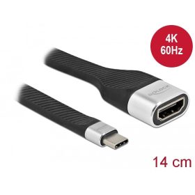   Delock FPC lapos csík kábel USB Type-C  - HDMI (DP Alt Mode) 4K 60 Hz 14 cm (86933)