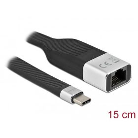   Delock FPC lapos csík kábel USB Type-C  - Gigabit LAN 10/100/1000 Mbps 15 cm