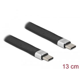   Delock USB-C 2.0 - USB-C 2 FPC lapos csík kábel 13 cm fekete (86940)