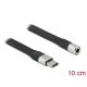 Delock FPC lapos csík kábel USB Type-C  - Sztereó jack aljzat hüvely 10 cm (86942)