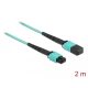 Delock Optikai szálkábel MPO anya - MPO anya12 szál, poláris A, multi módú OM4, 50/125  m, 2 m hossz (86956)