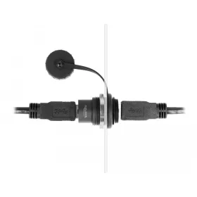   Delock USB 3.2 Gen 1 A-típusú beépített csatlakozó védő fedéllel IP67 por- és vízálló