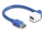 Delock Keystone modul USB kábel 5 Gbps A-típusú USB anya - A-típusú USB anya 90 -ban hajlított 20 cm, kék (86964)