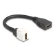 Delock Keystone modul HDMI kábel anya - anya 8K 60 Hz 20 cm, fekete (86973)