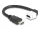 Delock Keystone modul HDMI kábel apa - anya 90 -ban hajlított 8K 60 Hz 20 cm, fekete (86974)