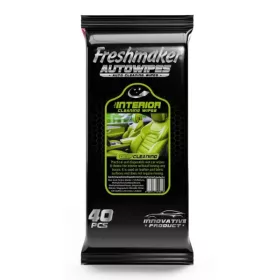   Freshmaker Autó bőrápoló nedves tisztítókendő 40 lapos