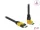 Delock High Speed HDMI kábel egyenes csatlakozódugóval - csatlakozódugóval 90  ívelt felfelé 48 Gbps