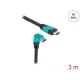 Delock High Speed HDMI csatlakozódugóval 90 ívelt lefelé kábel 3m kék (86993)