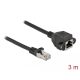 Delock Hálózat bővítő kábel S/FTP RJ45 apa - RJ45 anya Cat.6A, 3 m hosszú, fekete (87003)