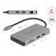 Delock USB Type-C  dokkolóállomás 4K - hoz kettős HDMI MST / USB 3.2 / SD / LAN / PD 3.0