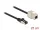 Delock Kábel RJ45 apa - Keystone modul RJ45 anya Cat.6A, 25 cm hosszú, fekete (87022)