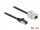 Delock Kábel RJ45 apa - Keystone modul RJ45 anya Cat.6A, 50 cm hosszú, fekete (87025)
