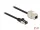 Delock Kábel RJ45 apa - Keystone modul RJ45 anya Cat.6A, 2 m hosszú, fekete (87028)