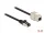 Delock Kábel RJ45 apa - Keystone modul RJ45 anya Cat.6A, 3 m hosszú, fekete (87029)