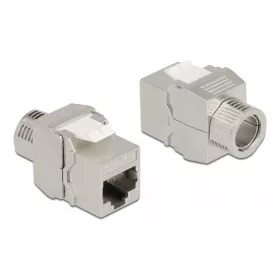   Delock Eszközmentes, borított Keystone modul RJ45 anya - LSA Cat.6A (87032)