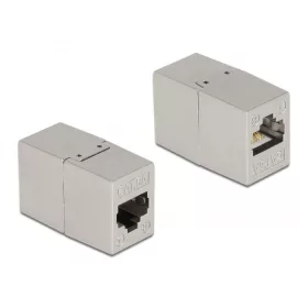   Delock fémszínű adapter RJ45 anya - RJ45 anya Cat.6A (87037)
