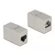 Delock fémszínű adapter RJ45 anya - RJ45 anya Cat.6A (87037)