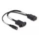 Delock HDMI kábel 4K 60 Hz DC töltéssel 2,1 x 5,5 mm 0,30 m panel-csatlakozó