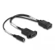 Delock HDMI kábel 4K 60 Hz DC töltéssel 2,1 x 5,5 mm 0,30 m panel-csatlakozó