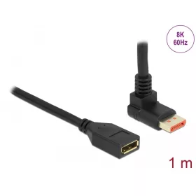   Delock DisplayPort bővítőkábel csatlakozódugóval 90  ívelt felfelé - csatlakozóhüvellyel 8K 60 Hz 1