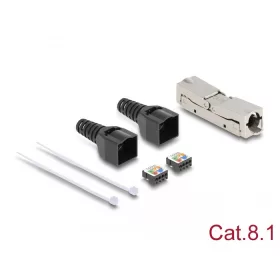   Delock RJ45 csatoló LSA-LSA húzásmentesítővel, Cat.8.1 szerszámmentes (87096)