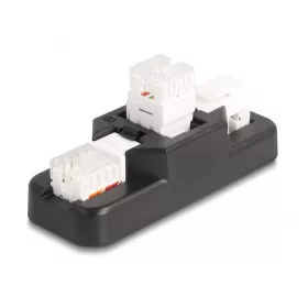   Delock Keystone LSA szett klipszes tartóval RJ45 / RJ11 Cat.6 fekete