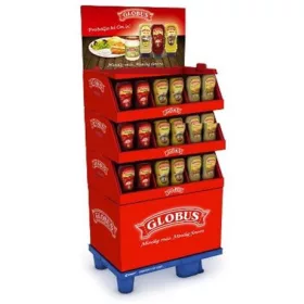   GLOBUS Display - Flakonos 108 db-os 36db Ketchup+36db Mustár+36db Majonéz