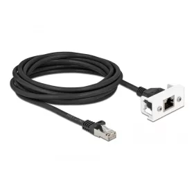  Delock Cat.6A hálózat kibővítő kábel Easy 45 modulhoz S/FTP RJ45 apa - RJ45 anya, 25 cm, fekete (87109)