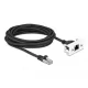Delock Cat.6A hálózat kibővítő kábel Easy 45 modulhoz S/FTP RJ45 apa - RJ45 anya, 25 cm, fekete (87109)