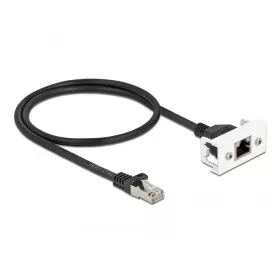   Delock Cat.6A hálózat kibővítő kábel Easy 45 modulhoz S/FTP RJ45 apa - RJ45 anya, 50 cm, fekete (87110)