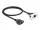 Delock Cat.6A hálózat kibővítő kábel Easy 45 modulhoz S/FTP RJ45 anya - RJ45 anya, 50 cm, fekete (87130)