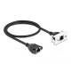Delock Cat.6A hálózat kibővítő kábel Easy 45 modulhoz S/FTP RJ45 anya - RJ45 anya, 50 cm, fekete (87130)