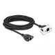 Delock Cat.6A hálózat kibővítő kábel Easy 45 modulhoz S/FTP RJ45 anya - RJ45 anya, 5 m, fekete (87137)