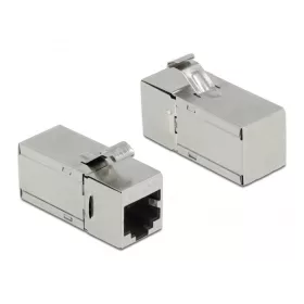   Delock Keystone modul, RJ45-aljzat - RJ45-aljzat, Cat.6A, 90 fokos szögű (87142)